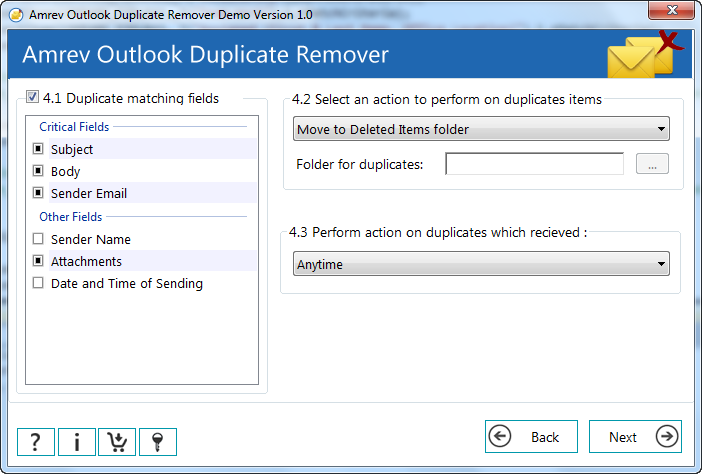Amrev Outlook Duplicate  Remover Software