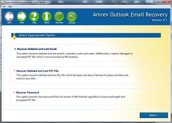 Amrev Outlook Email Recovery Software
