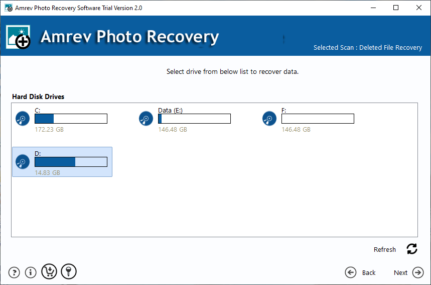 Step 2: Select Drive to Recover Files