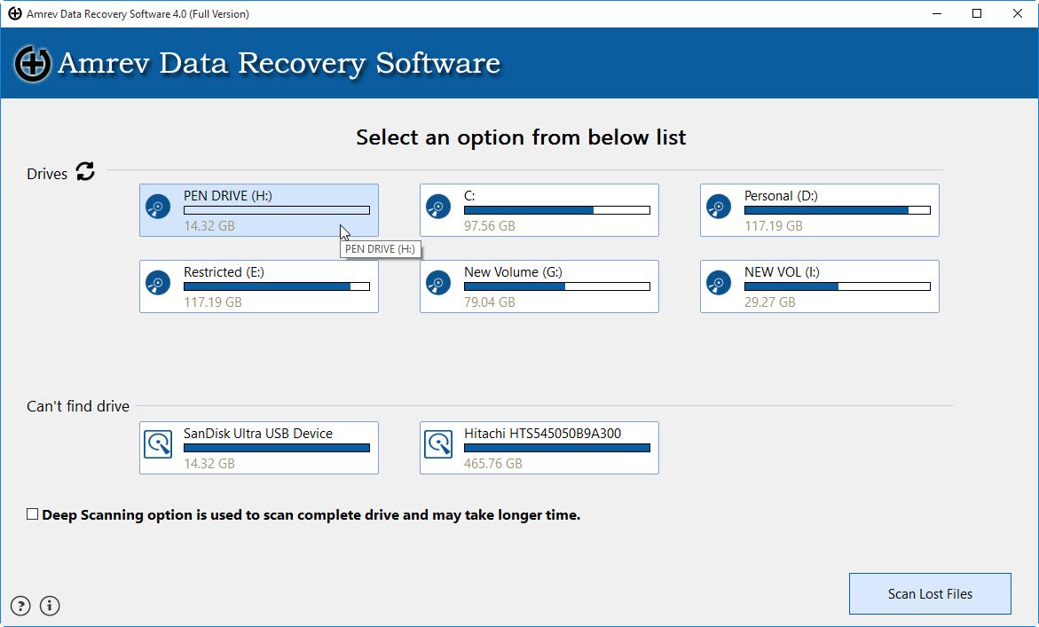 Step 1: Select a Drive